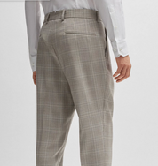 Hugo Boss Mens Slim Fit Suit 40 R  34 x 33 Waist Grey PlaidPlaid