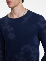 John Varvatos Mens Bristol Regular Fit Long Sleeve Crewneck Shirt Small Blue