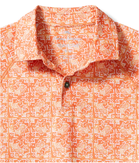 Tommy Bahama Mens Regular fit Short Sleeve Polo Shirt XL Daytona Peach