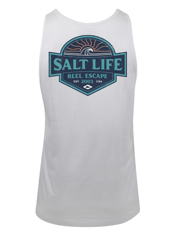 Salt Life Menss Regular fit Sleeveless Shirt XXL White Solid