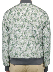 Brooklyn Brigade Mens Slim fit Bomber Jacket Coat Medium Green Floral Reversible