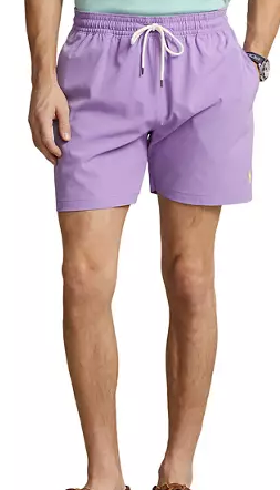 Polo Ralph Lauren Mens Classic fit Swimwear Trunks 3XLT Purple Solid