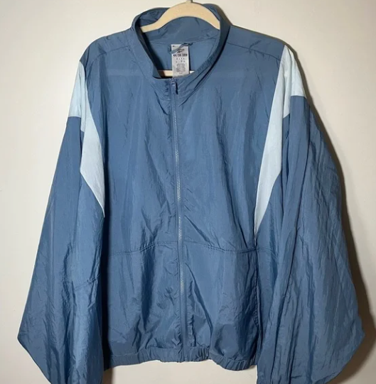 Reebok Womens Regular fit Track Jacket Coat 1X Blue Solid