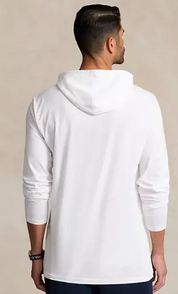 Polo Ralph Lauren Mens Regular fit Long Sleeve Hoodie Sweatshirt 2XLT White Solid