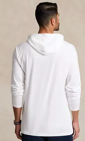 Polo Ralph Lauren Mens Regular fit Long Sleeve Hoodie Sweatshirt 2XLT White Solid