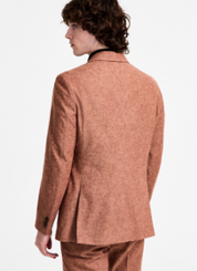Tommy Hilfiger Mens Modern fit Linen Suit Jacket Blazer 44 R Rust Orange
