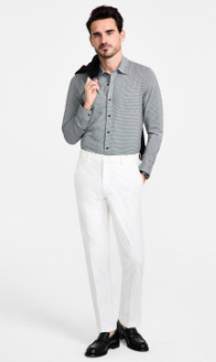 Michael Kors Mens Classic fit Dress Pants 31 / 30 White Solid