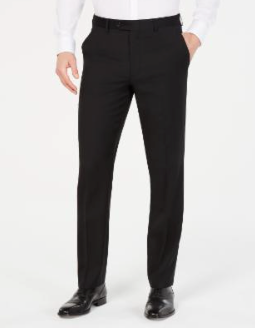 Lauren Ralph Lauren Mens Classic fit Dress Pants 52 / 32 Black Solid Stretch