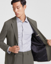 Hugo Boss Mens Modern fit Suit Jacket Blazer 38 S Army Green Solid
