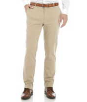 Tommy Hilfiger Mens Modern fit Dress Pants 32 / 32 Beige Solid Stretch