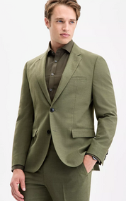 Hugo Boss Mens Modern fit Suit Jacket Blazer 40 S Green Solid Stretch