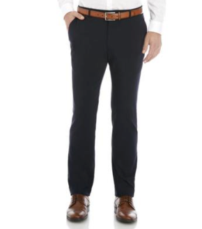 Tommy Hilfiger Mens Modern fit Dress Pants 33 / 30 Navy Blue Solid Stretch