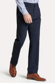 Tommy Hilfiger Mens Modern fit Dress Pants 42 / 32 Navy Blue Solid Stretch