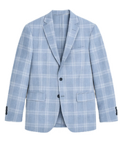 Tommy Hilfiger Mens Modern fit Sport Coat Blazer 44 R Light Blue Check Stretch