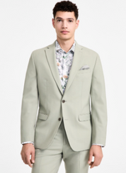 Bar Iii Mens Slim fit Suit Jacket Blazer 34 S Sage Green Solid Stretch