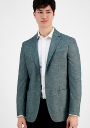 Calvin Klein Men's Solid Slim-Fit Soft Sport Coat Blazer 34 S Forest Green