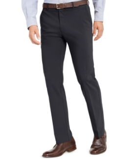Tommy Hilfiger Mens Modern fit Dress Pants 40 / 29 Dark Grey Solid Stretch