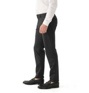 Kenneth Cole Mens Slim fit Dress Pants 36 / 29 Black Solid Stretch