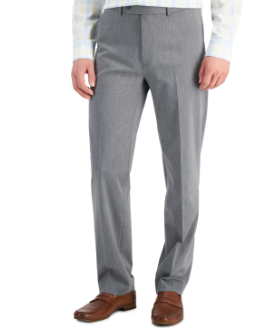 Nautica Mens Modern fit Dress Pants 36 / 32 Mid Grey Solid Stretch