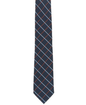 Michael Kors Mens Xander Grid Neck Tie Blue Dark Navy