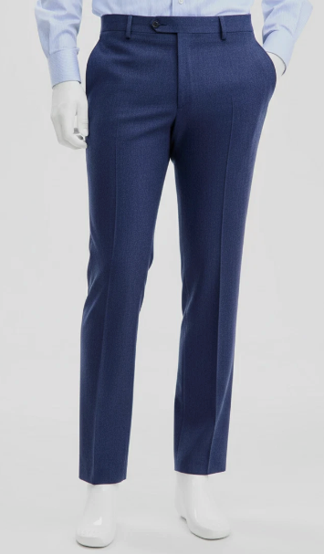 Tommy Hilfiger Mens Modern fit Wool Dress Pants 42 / 30 Blue Solid