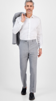 Tallia Mens Classic fit Dress Pants 44 / 30 Gray Solid