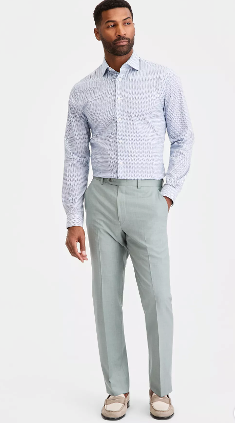 Michael Kors Mens Classic fit Wool Dress Pants 38 / 30 Green Solid