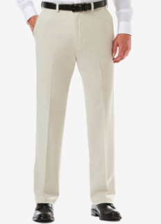 Haggar Mens Classic fit Dress Pants 38 / 29 Beige Solid