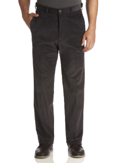 Haggar Mens Classic fit Cotton Dress Pants Corduroy 40 / 30 Blue Solid