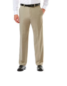 Haggar Mens Classic fit Dress Pants 38 / 30 Beige Solid