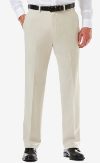 Haggar Mens Classic fit Dress Pants 34 / 29 Beige Solid
