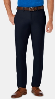 Haggar Mens Slim fit Dress Pants 36 / 29 Blue Solid