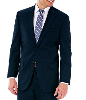 Haggar Mens Classic fit Suit Jacket Blazer 52 L Blue Solid