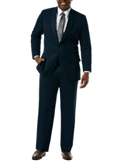 Haggar Mens Classic fit Suit Jacket Blazer 58 R Blue Solid