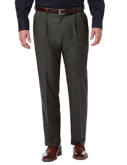 Haggar Mens Classic fit Dress Pants 44 / 32 Grey Solid