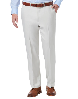 Haggar Mens Classic fit Dress Pants 42 / 29 Beige Solid