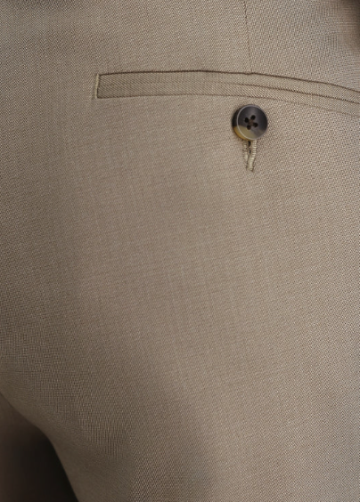 Haggar Mens Slim fit Dress Pants 36 / 29 Beige Solid