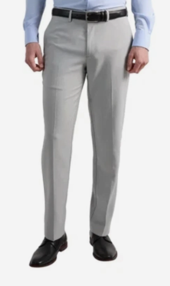 Kenneth Cole Mens Slim fit Dress Pants 36 / 29 Grey Solid