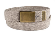 Sun + Stone Men's Stretch Webbing Belt Khaki Medium 34-36