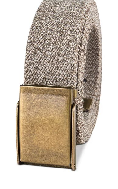 Sun + Stone Men's Stretch Webbing Belt Khaki Medium 34-36