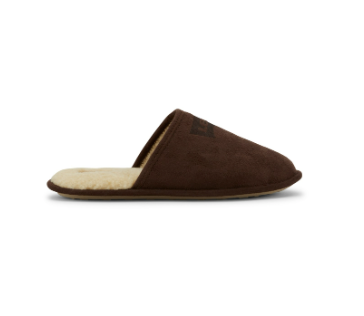 Levi's Mens Milton 2 Slip-On Round Toe Slippers  Dark Brown Large