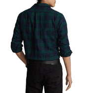 Polo Ralph Lauren Mens Plaid Flannel Work Button Down Shirt Green Blue 2XL