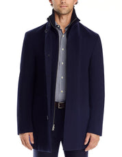 The Men's Store Loro Piana Rainsystem Wool Bib Car Coat 40R Navy Blue