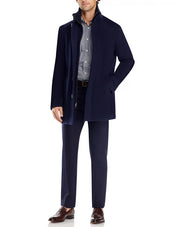The Men's Store Loro Piana Rainsystem Wool Bib Car Coat 40R Navy Blue