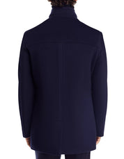 The Men's Store Loro Piana Rainsystem Wool Bib Car Coat 40R Navy Blue
