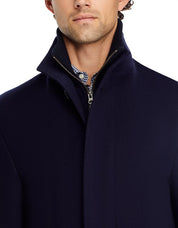The Men's Store Loro Piana Rainsystem Wool Bib Car Coat 40R Navy Blue