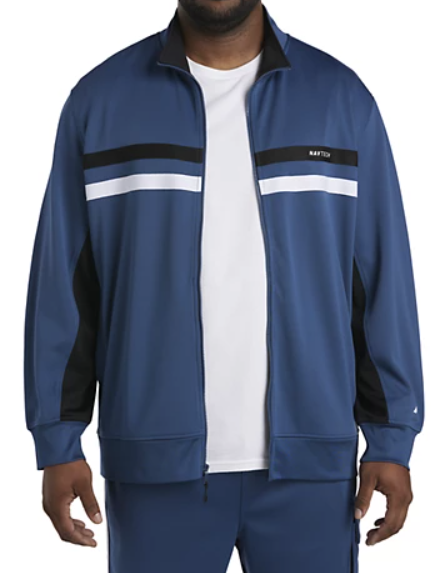 Navtech Mens Sustainably Crafted Track Jacket Large Blue White