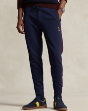 POLO RALPH LAUREN Men's Double-Knit Jogger Sweat Pants XXL Red / Navy Blue