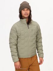 Marmot Mens Puffer Jacket Coat Medium Green Full Zip Solid