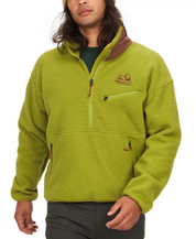 Marmot Mens 94 ECO Embroidered Logo Half Zip Fleece Jacket Cilantro Green 2XL